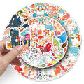 50Pcs Cartoon Anime Animal & Character Doodle Stickers Stationery Organizer Box Phone Notebook Guitar Fridge Suitcase DIY Decals