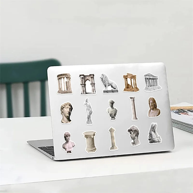 10/30/50PCS Vintage Art Sculpture PVC Sticker Aesthetic Chidlren's Stationery Decoration Scrapbooking School Supplies for Kids