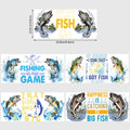 5 sheets fishing UV DTF cup package for 16oz glass cup, waterproof UV DTF stickers for 16oz glass cup, DIY, furniture, crafts