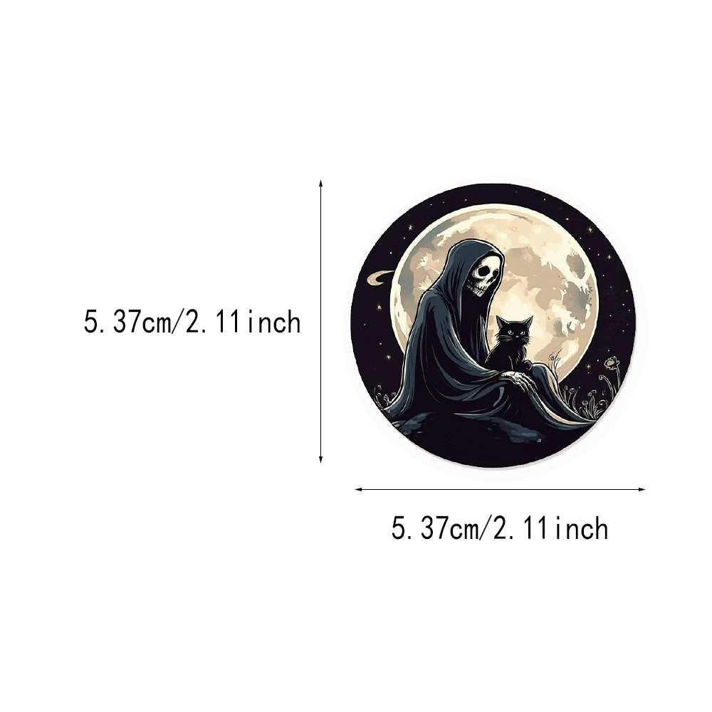 50PCS Halloween Horror Fun Stickers Manual Computer Scrapbook Refrigerator Phone Case Speaker Guitar DIY Toy Stickers