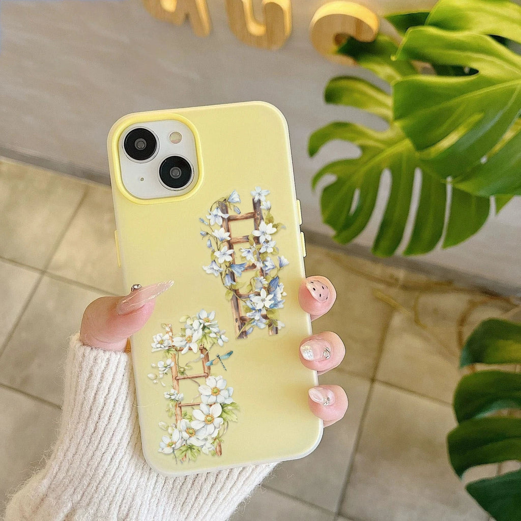 50/100PCS Flower Ladder/Retro Flower Flower Stickers Transparent PET Creative Stickers Waterproof Decorative Stationery Stickers