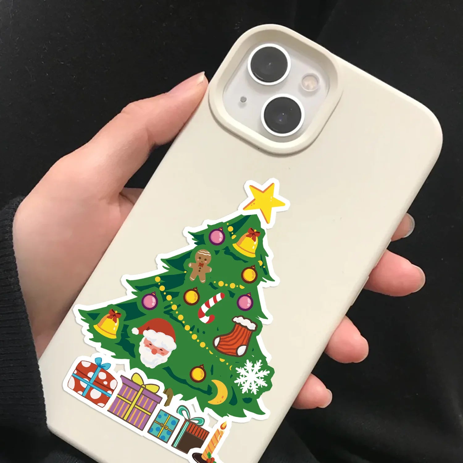 8/16/24Pcs Cartoon Christmas Puzzle Stickers DIY Handmade Toys Decoration on Notebook Phone Case Fridge for Ambiance Creation