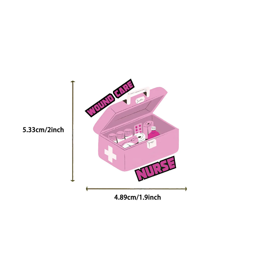 50/100PCS Pink Nurse Graffiti Stickers Decorative Guitar Luggage DIY Waterproof Stationery Notebook Stickers