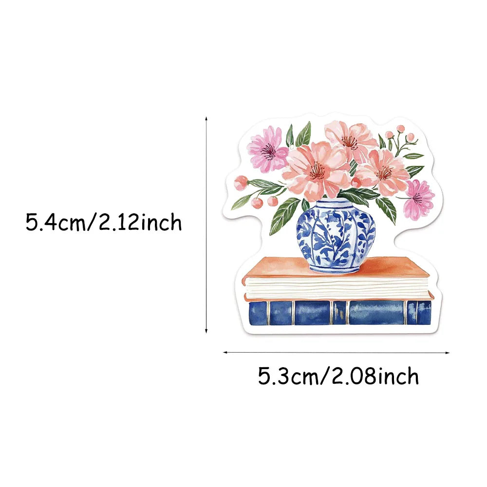 50PCS Retro Creative Stickers Laptop Guitar Ski Board Scrapbook Mobile DIY Stickers Aesthetic Cartoon Stickers