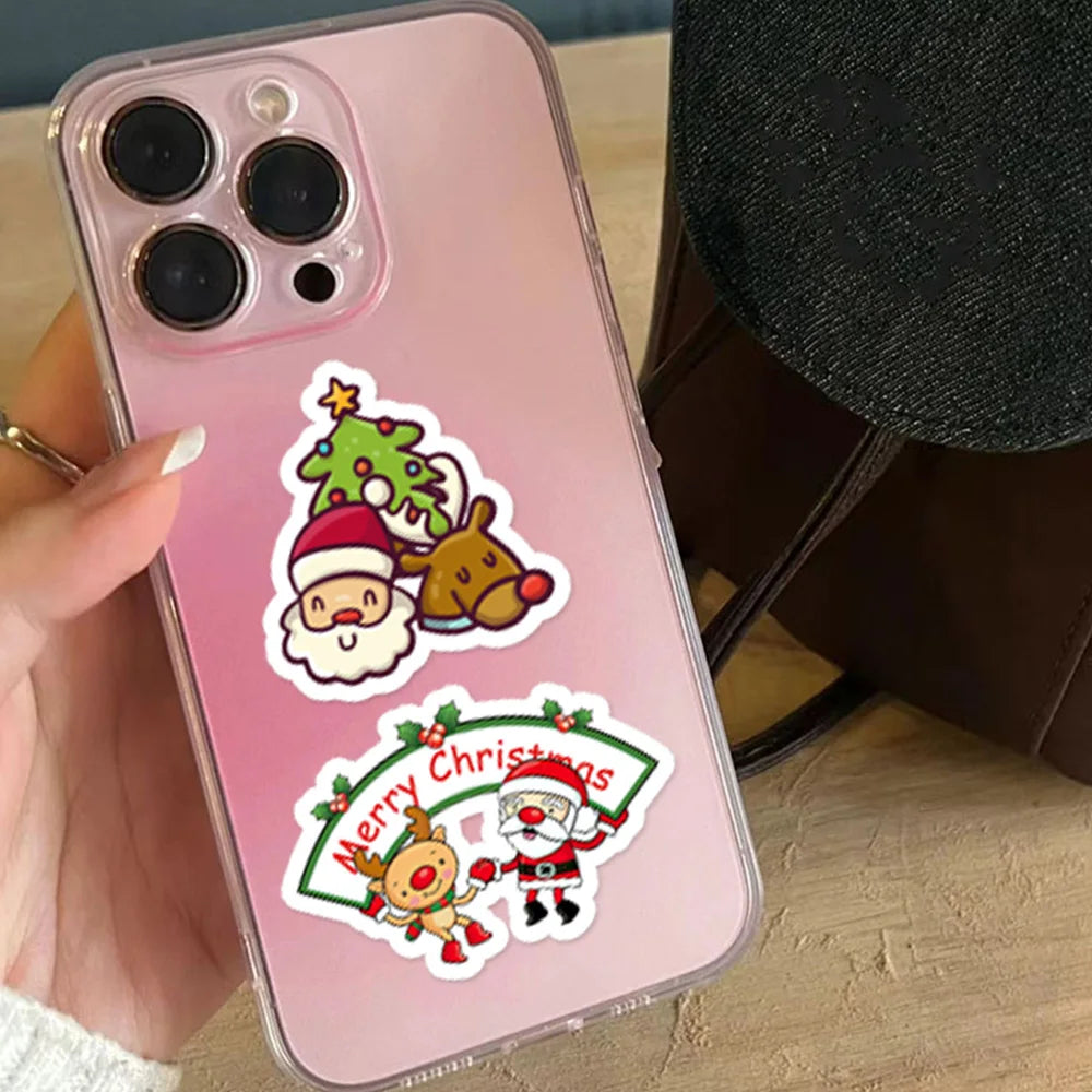 50PCS Christmas Series 2 Holiday Decoration Graffiti Stickers DIY Phone Case Laptop Tablet Toy Stickers