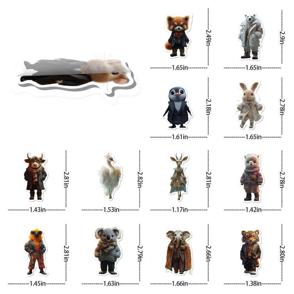 50/100PCS Cartoon Cute Animal Fashion Stickers DIY Diary Phone Case Guitar Stationery Decoration Stickers