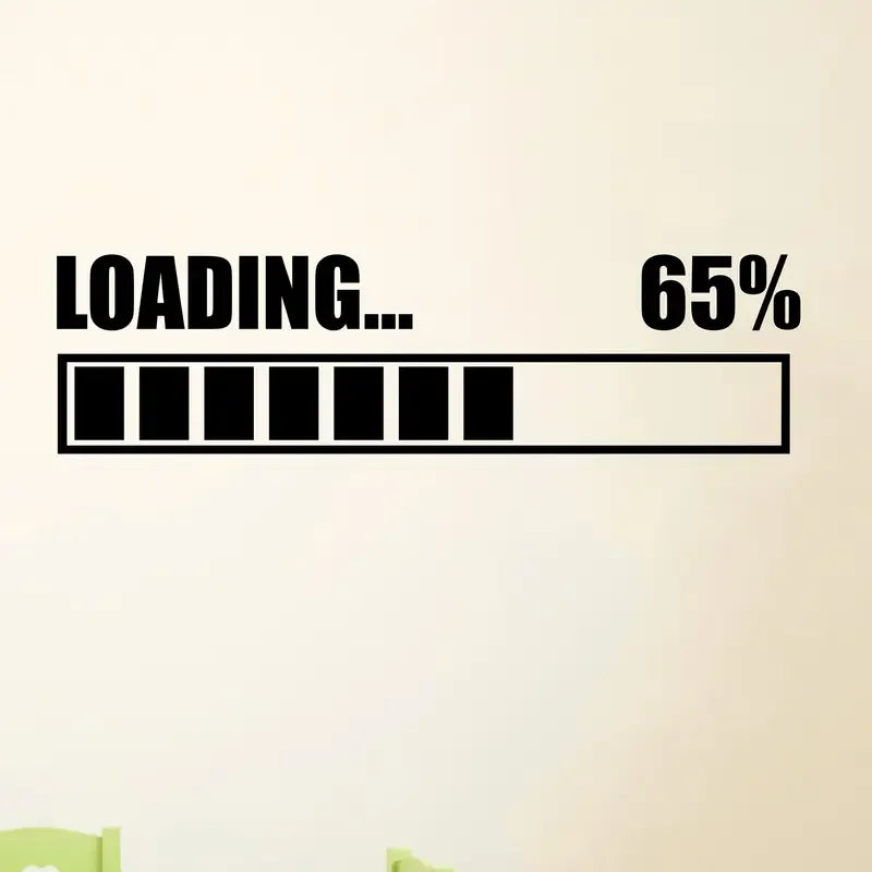 1pc Game Loading Wall Decal - Contemporary Cartoon-Style Vinyl Sticker Art, Self-Adhesive Matte Finish, Multi-Surface Installati