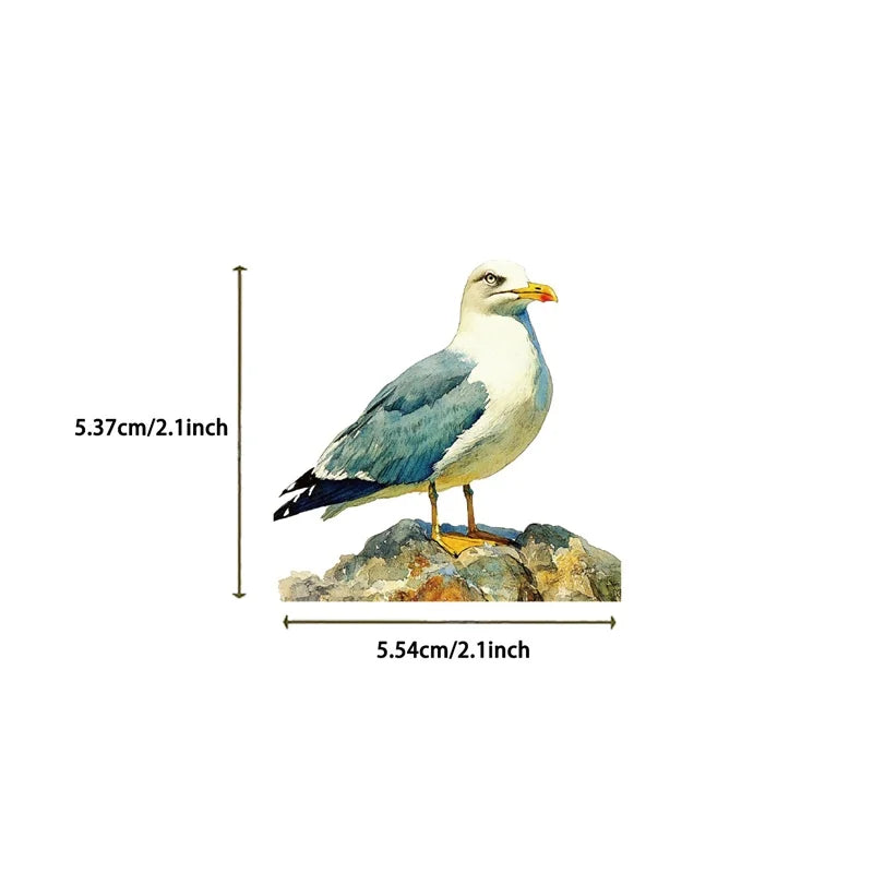 10/30/50PCS Kawaii Colored Bird PVC Sticky Sticker Aesthetic Children's Stationery DIY Decoration Scrapbooking School Supplies