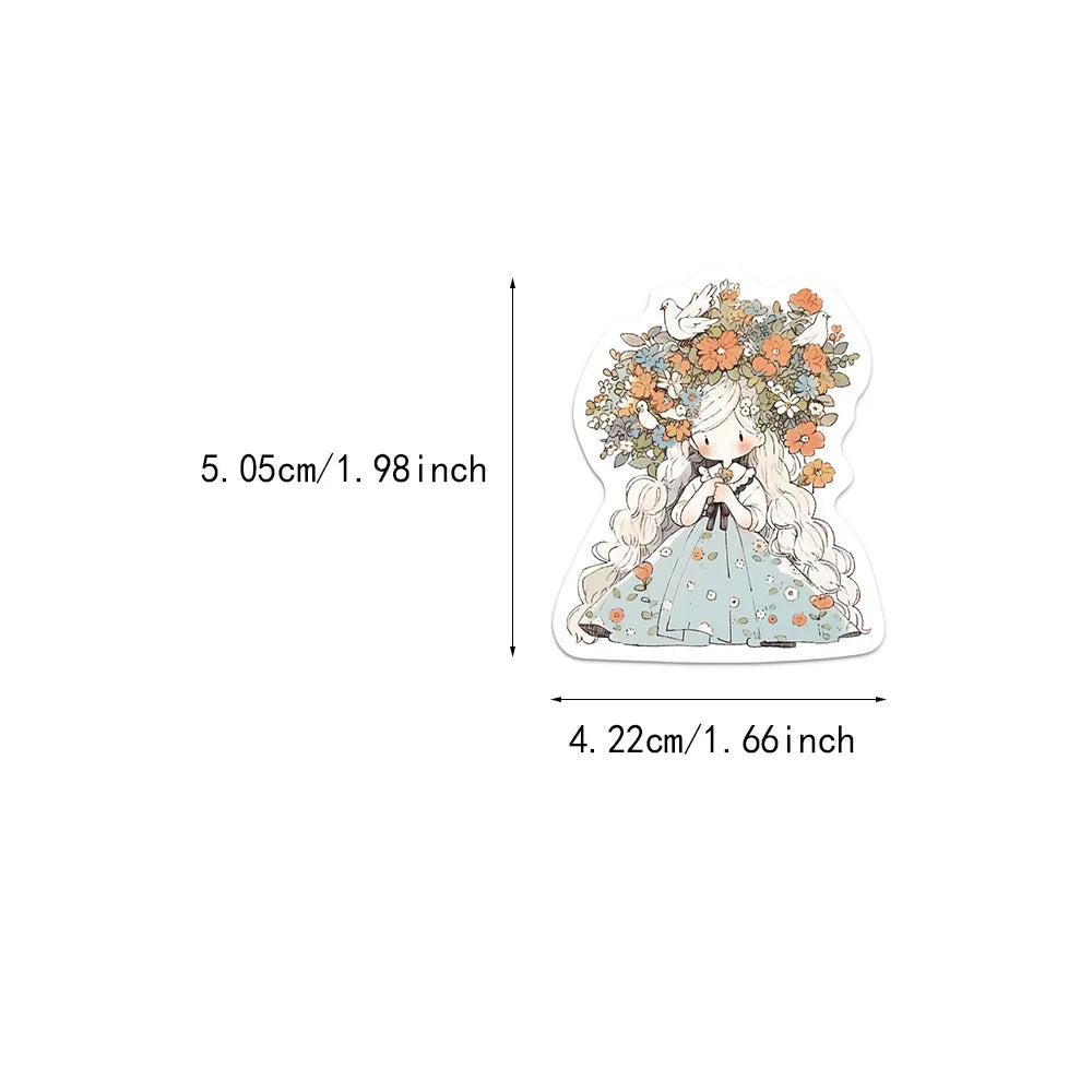60PCS Graffiti Cute Girl Stickers DIY Decoration Tablet Computer Water Cup Skateboard Decoration Stickers