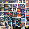 50PCS Space Travel Planner Stickers Fashion Classic Nostalgia Coffee Skateboard Graffiti Waterproof Guitar Cartoon Sticker