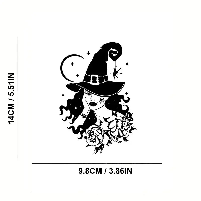 Magic Witch Spider Flower Moon Star Car Sticker For Laptop Bottle Truck Phone Motorcycle Van SUV Vehicle Paint Window Wall Cup d