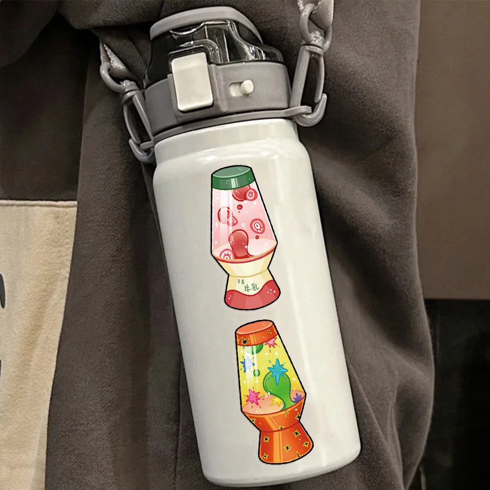 50PCS Lava Lamp Creative Transparent Stickers DIY Scrapbook Phone Case Laptop Tablet Decorative Toy Stickers
