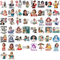 50/100PCS Cartoon Women's Quotes Graffiti Stickers Decorative Guitar Notebook Luggage Can Be DIY Waterproof Stickers