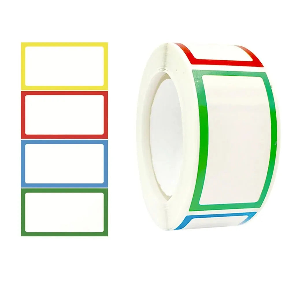 250Pcs/Roll Name Storage Books Classify Stickers,4 Designs 1.0*1.8in DlY Decor Label Perfect For Office Use Home Storage Kitchen