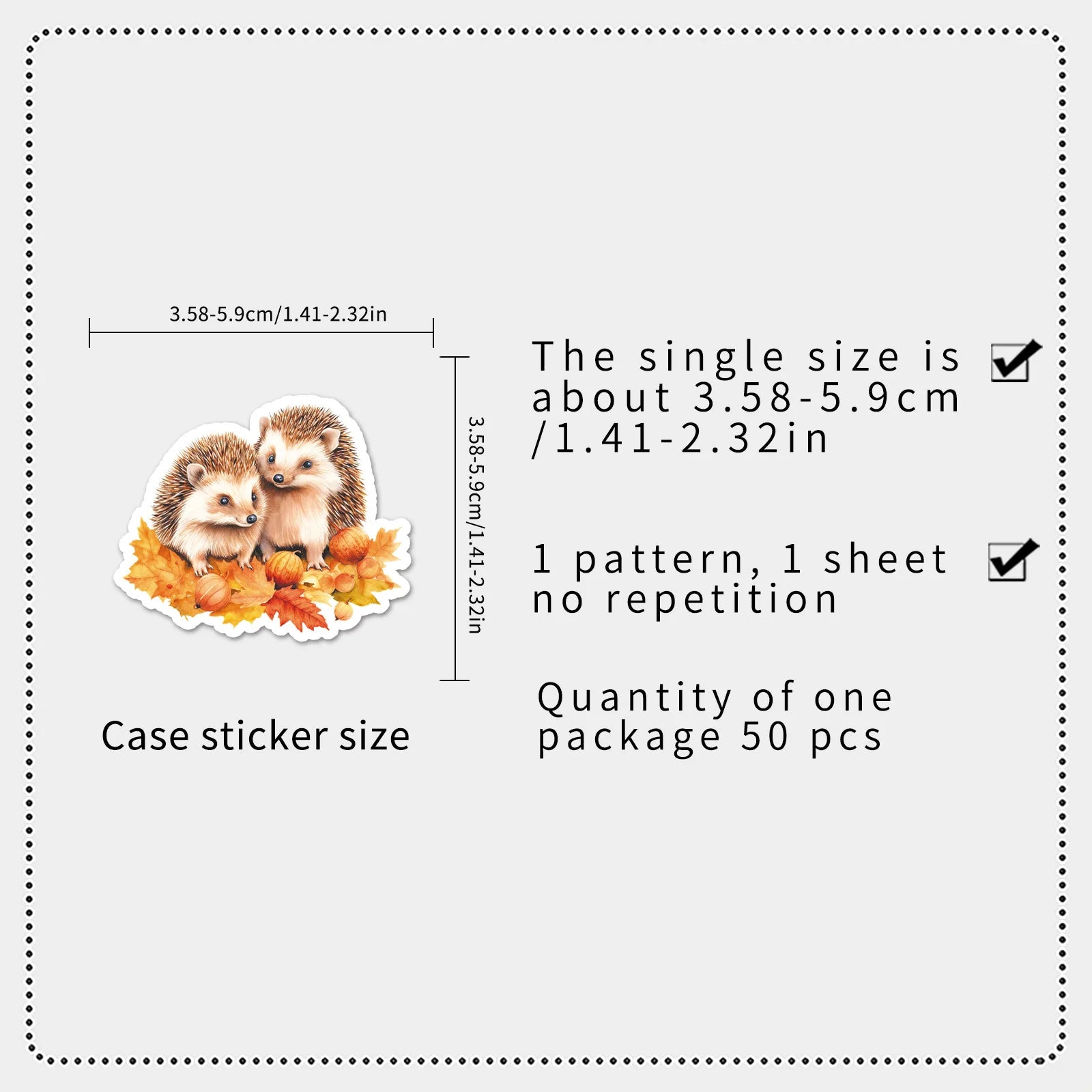 50/100PCS Golden Autumn Stickers Season Autumn Cartoon Autumn Yellow Fallen Leaf Waterproof Decorative Stickers