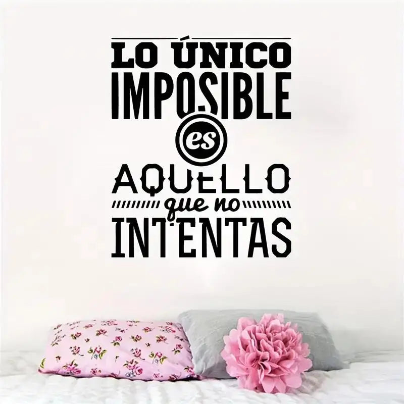 1 Set Spanish Sentences Wall Stickers Vinyl Decal For Room Decoration Wall Decals Sticker Phrase Wallpaper Poster Mural Home