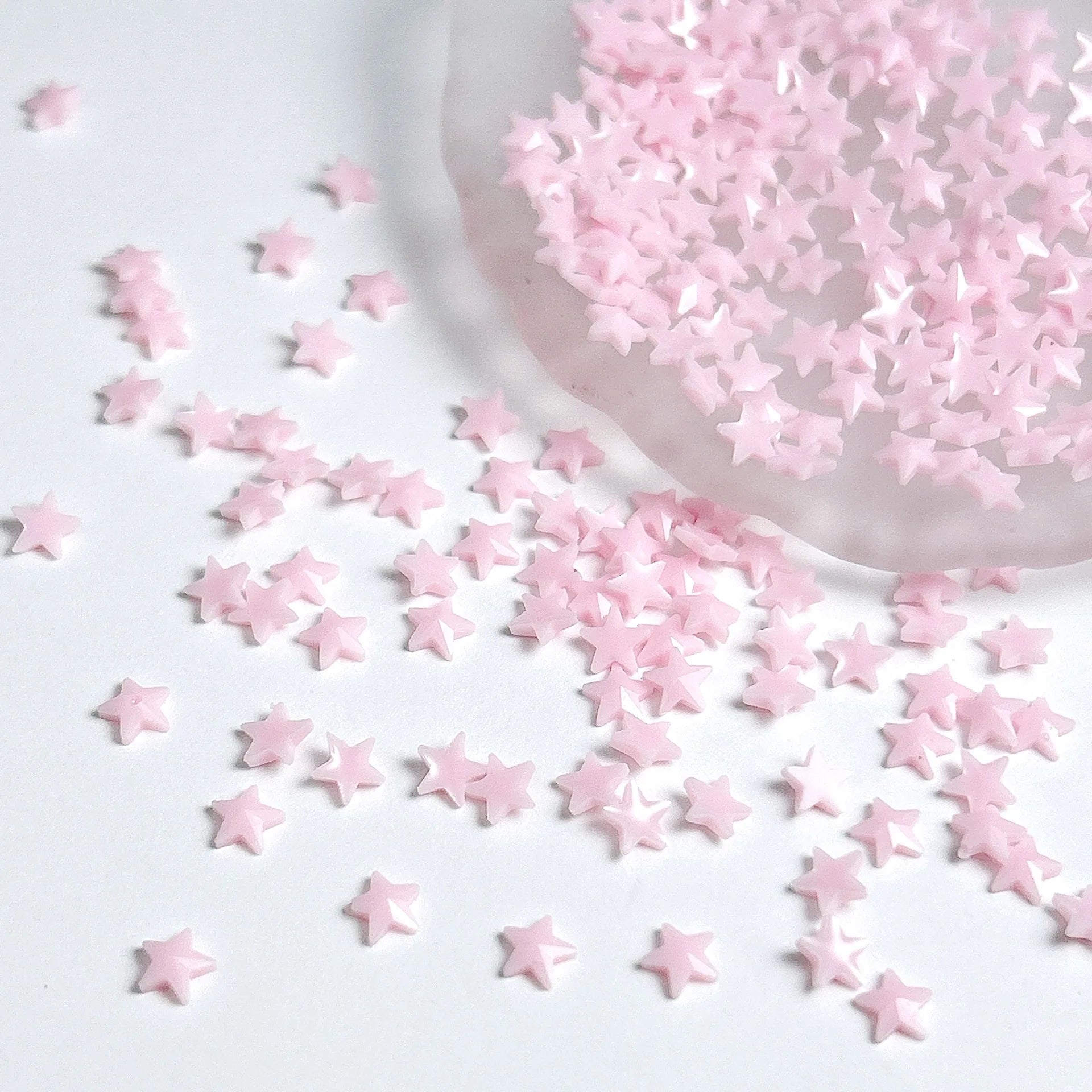 30pcs Sweet Mini Star Nail Charms Multi Colors Pentagram Resin Rhinestones Nail Art Decorations DIY Nail Art Accessory Materials