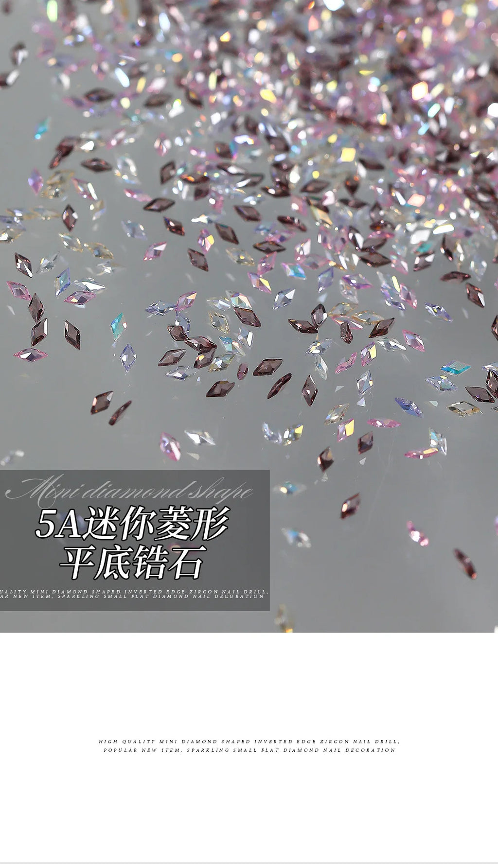 Sparkling Mini Diamond Nail Rhinestones Decorations 3D Luxury Crystal Zircon Nail Art Charms Jewelry 30pc Nail Design Supply DIY