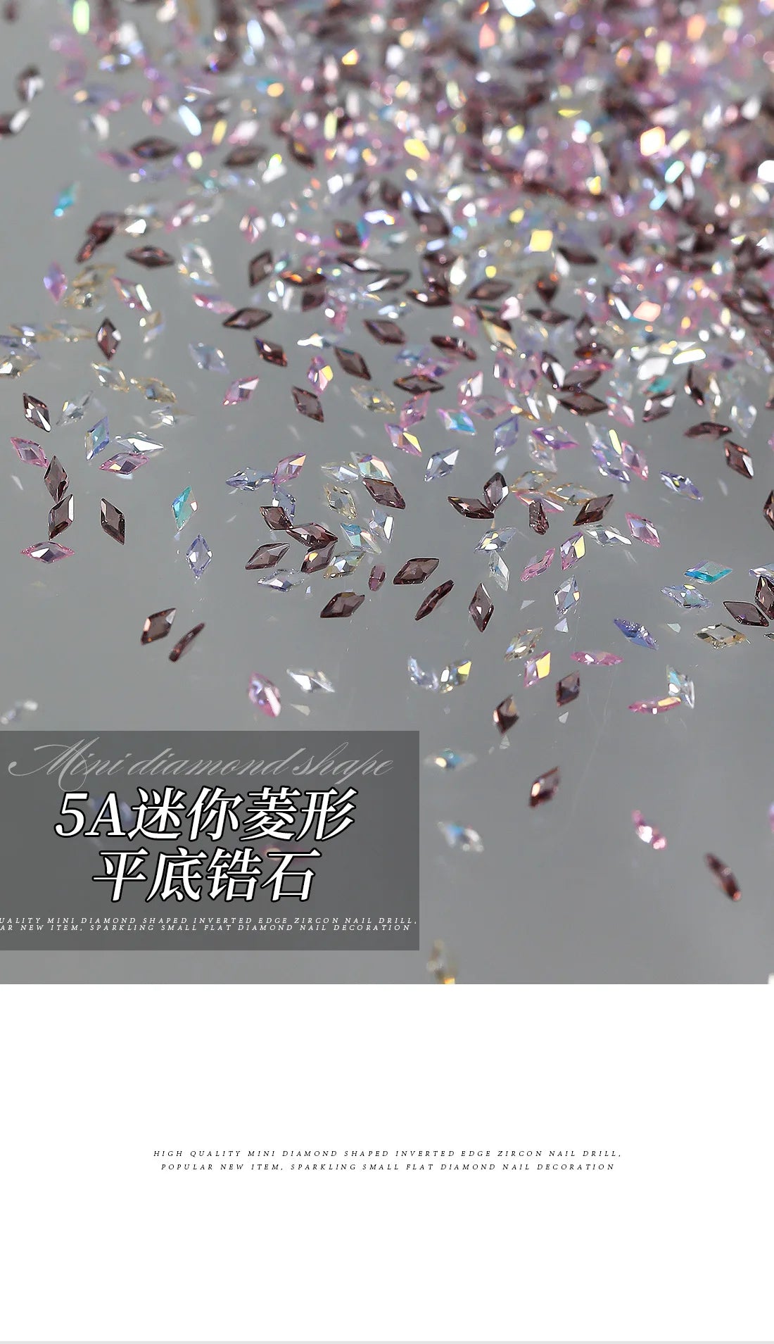 Sparkling Mini Diamond Nail Rhinestones Decorations 3D Luxury Crystal Zircon Nail Art Charms Jewelry 30pc Nail Design Supply DIY