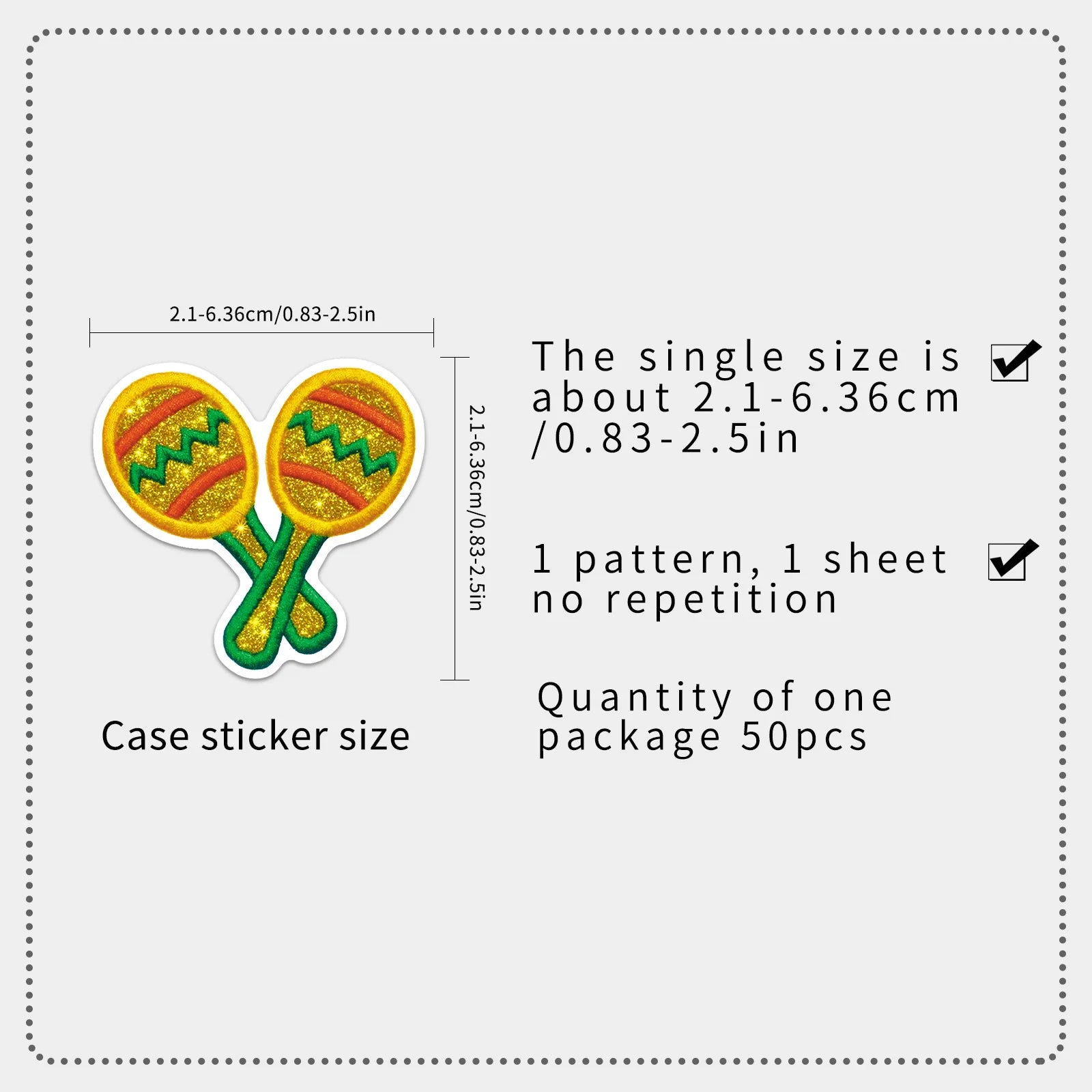 50Pcs Embroidery Cloth Art Cartoon Doodle Stickers Kawaii Kids Stationery Fun DIY Decals Phone Guitar Cup Notebook DIY Sticker