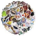 50PCS Deep Sea Fish Sticker Pack Fun Stickers DIY Brochure Manual Decoration Notebook Motorcycle Waterproof Stickers