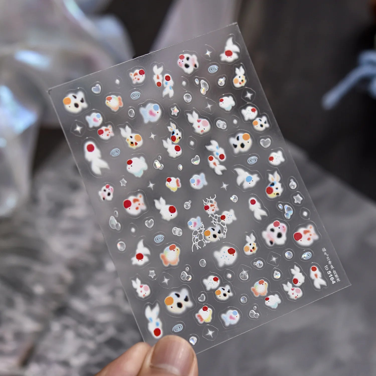 1pc Embossed Nail Stickers Kawaii Cartoon Cat Nail Art Stickers Balet Stylies Self Adhesive Autumn and Winter Nails Decorations