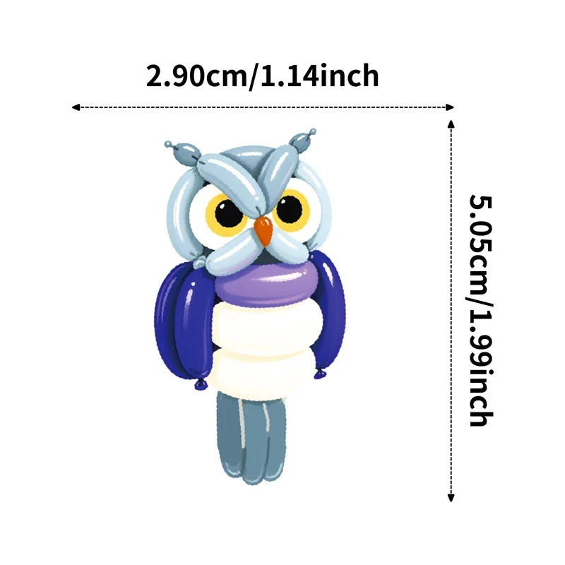 10/30/56PCS Kawaii Balloon Animal PVC Sticky Sticker Aesthetic Children's DIY Decoration Scrapbooking School Supplies