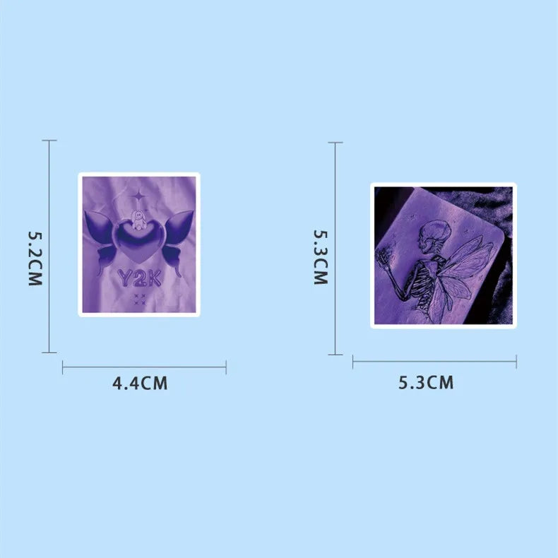 50/100Pcs Purple Y2K Girl Graffiti Sticker Office School Supplies Stationery Decals Trolley Case Scooter Helmet Fridge Stickers
