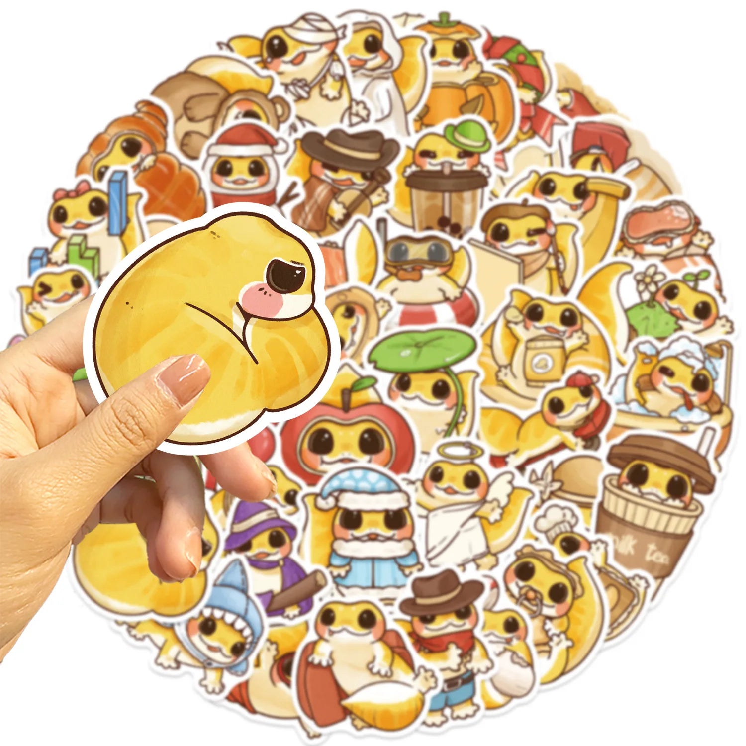 50/100PCS Cartoon Climbing Pet Guarding Palace Graffiti Stickers Decorative Guitar Notebook Luggage DIY Waterproof