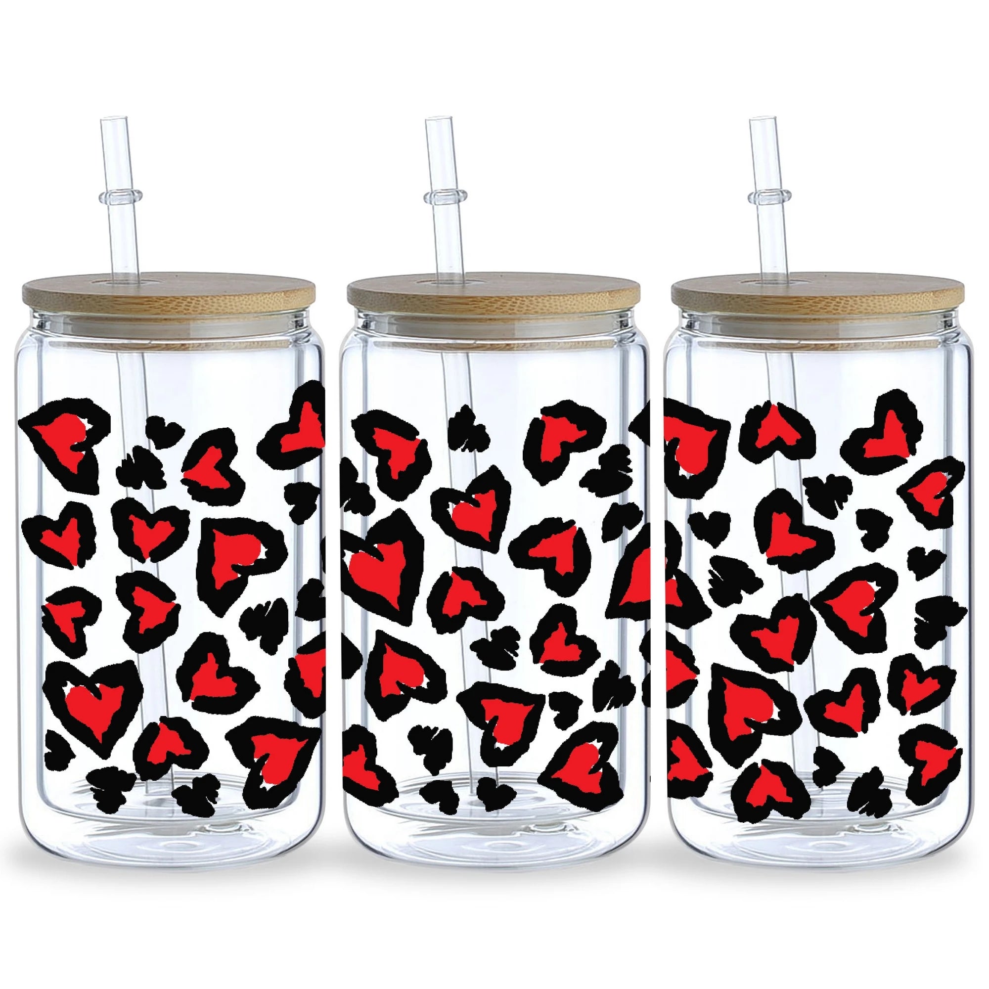 5 sheets Cartoon UV DTF Cup Stickers, DTF Friction Transfer Stickers, Waterproof Leopard Print Transfer Stickers