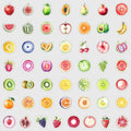 50/100PC Cartoon Fruit Aesthetic Graffiti Award Stationery Sticker Water Cup Trunk Waterproof Decor Sticker Creative Stickers