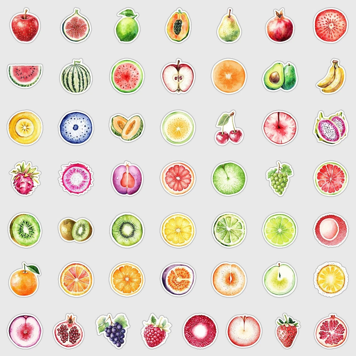 50/100PC Cartoon Fruit Aesthetic Graffiti Award Stationery Sticker Water Cup Trunk Waterproof Decor Sticker Creative Stickers