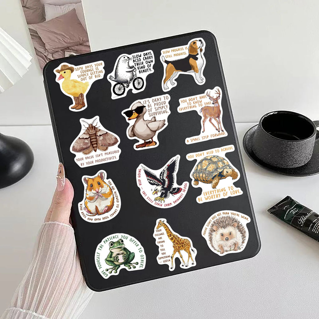 50/100pcs Cartoon Medieval Inspirational Animal Graffiti Stickers Notebook Guitar Laptop Luggage DIY Waterproof Stickers