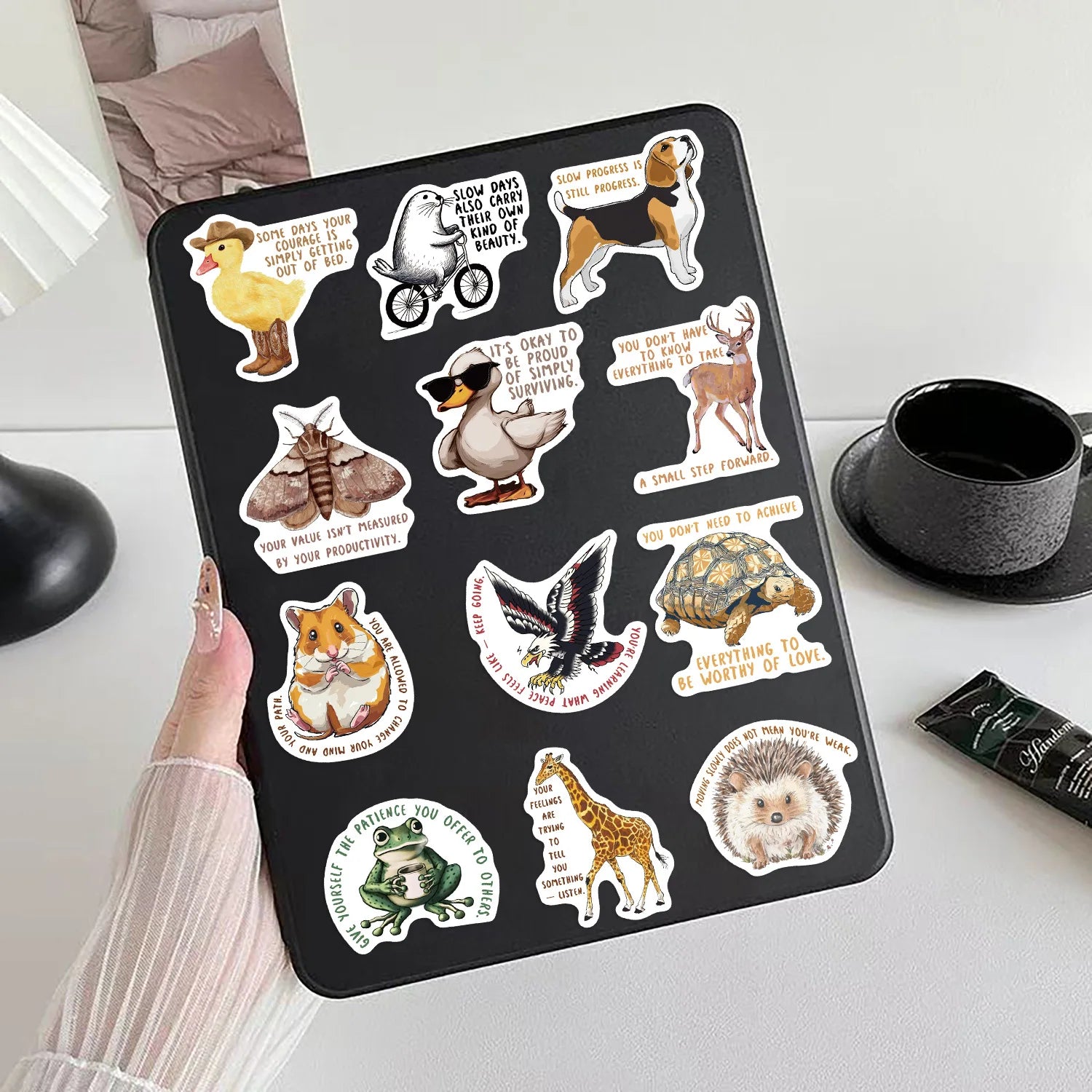 50/100pcs Cartoon Medieval Inspirational Animal Graffiti Stickers Notebook Guitar Laptop Luggage DIY Waterproof Stickers