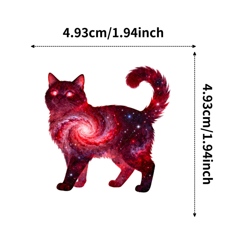 56/112 Pcs Colorful Dreamy Galaxy Cat Doodle Stickers Vivid High Quality for Cup Guitar Piano Stationery Box Decals
