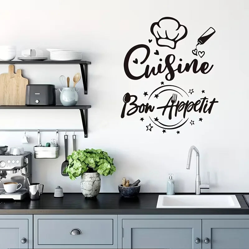 A Creative Self-Adhesive Removable Wall Sticker for Kitchen Decoration, Suitable for Restaurant Background Walls, Model ZSZ1967