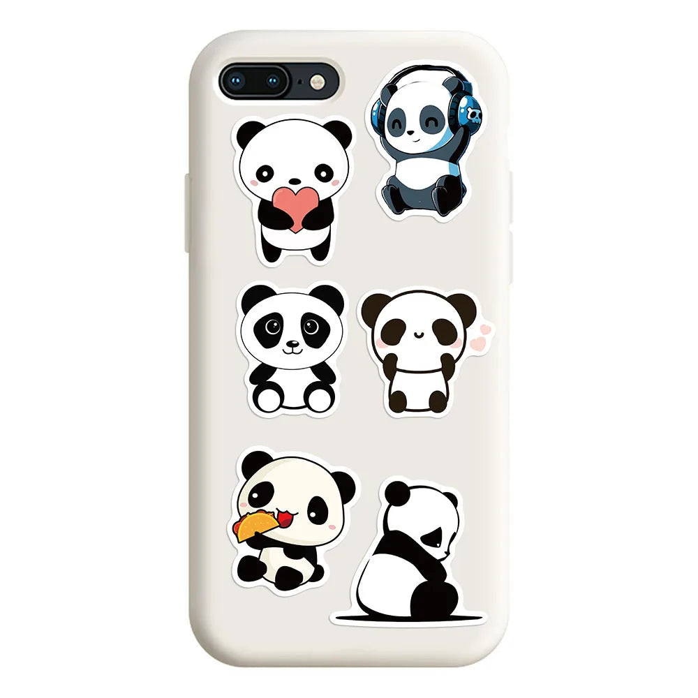 50/100PCS Panda Cartoon Stickers Creative Stickers Decorative Luggage Phone Cases Stationery Gifts