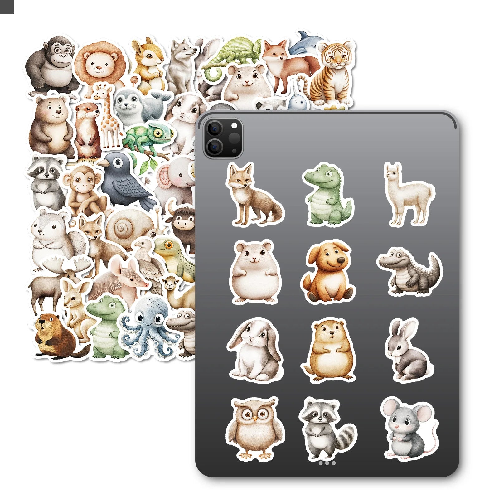 50Pcs 3D Animal Stickers for DIY Laptop Decor Koala Penguin DIY Stickers For Notebook Stationery