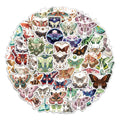 50PCS Colorful Moth Cartoon Stickers DIY Phone Cases Laptop Refrigerator Stickers Desktop Stickers Waterproof Stickers