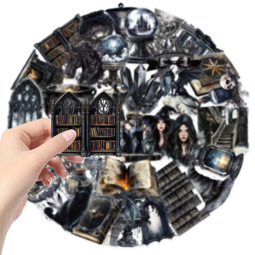 50PCS Transparent Cartoon Capsule Flower Sticker Pack Waterproof PET Decorative Guitar Notebook Stationery Stickers