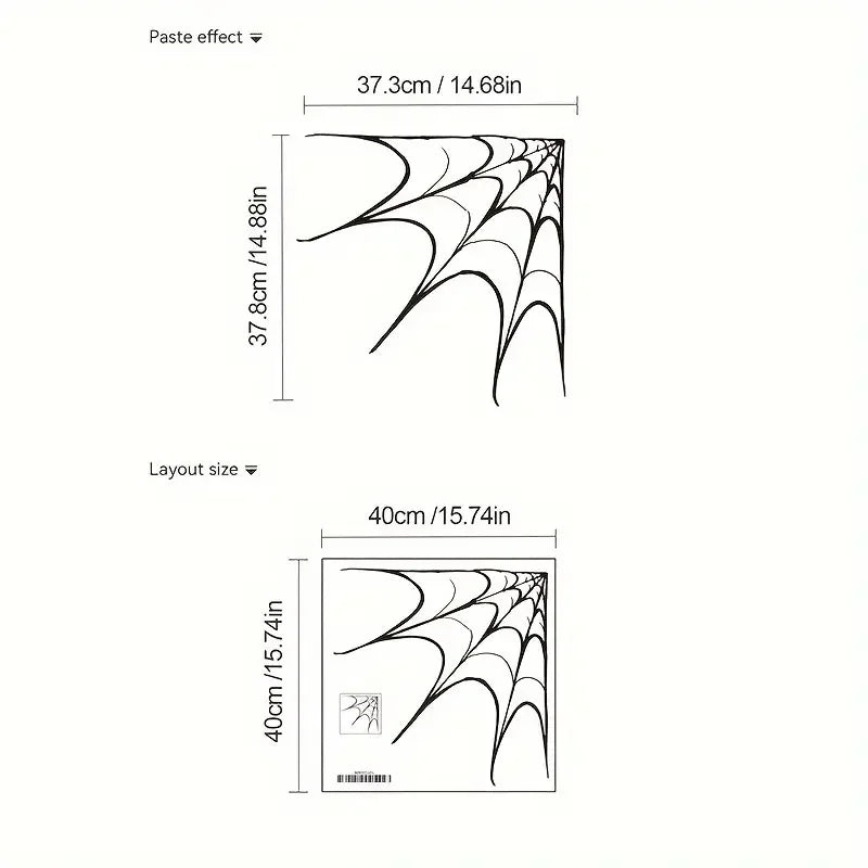 Classic Halloween Spider Web Wall Decal - Removable PVC Sticker, Static Cling, Perfect for Living Room, Bedroom, Entryway Decor,