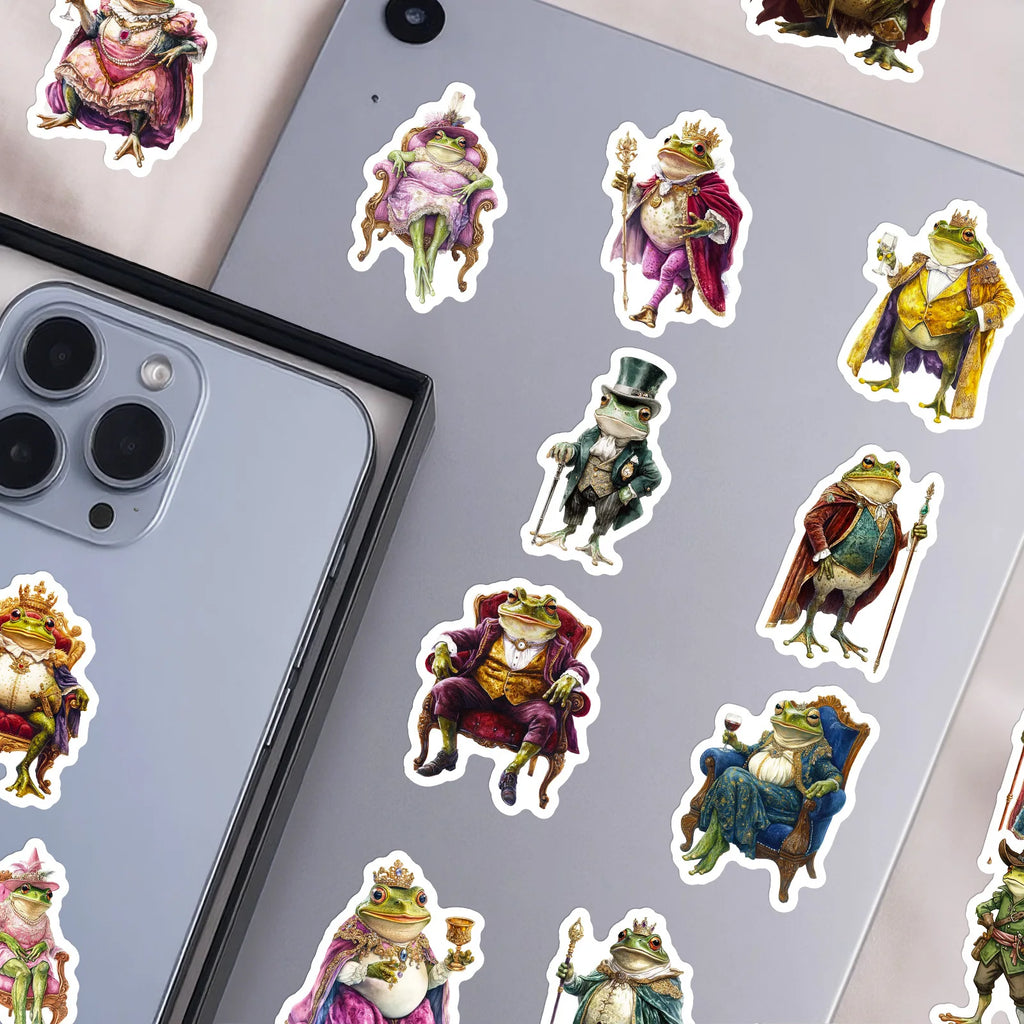 56PCS Fantasy Frog Aristocrat Stickers Kids Reward Stationery Decals DIY Fun Notebook Fridge Suitcase Waterproof Sticker