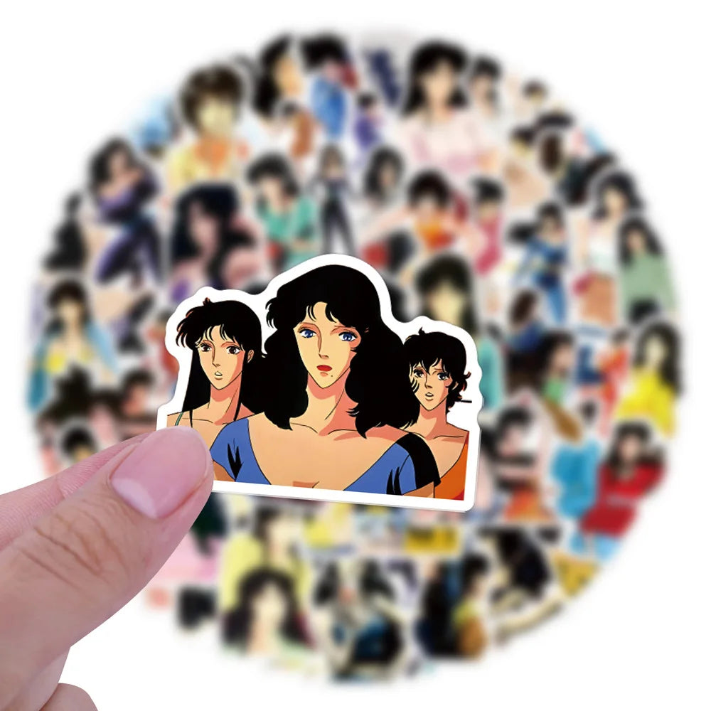 50/100PCS Cartoon Anime Cat's Eye Three sisters Cartoon Graffiti Sticker Trunk Stationery Notebook Sticker