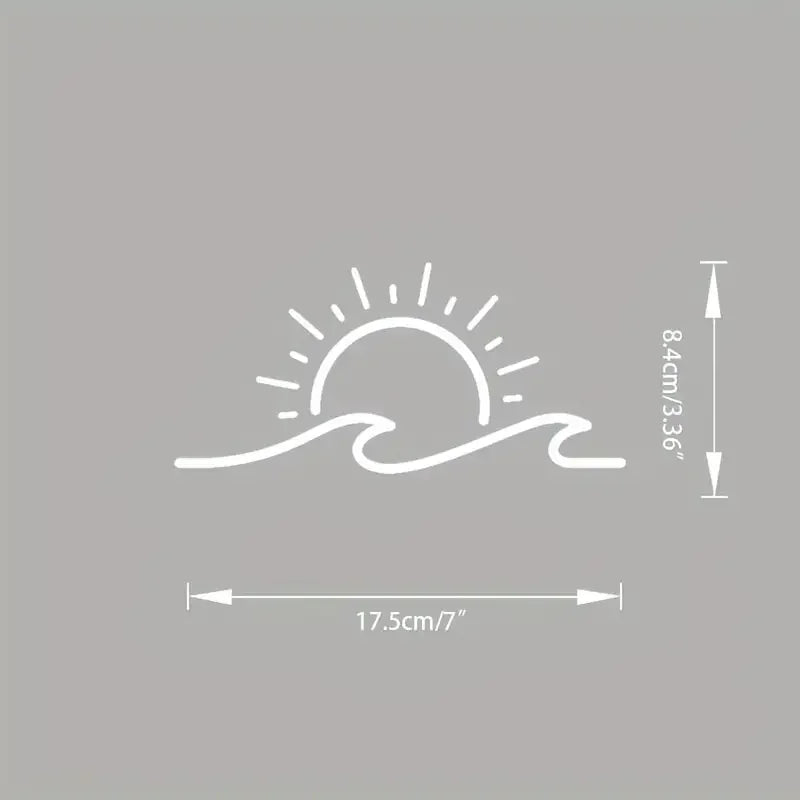Beach-Ready Car Accessories: Sun & Wave Vinyl Stickers for Your Bumper, Truck, or Notebook!