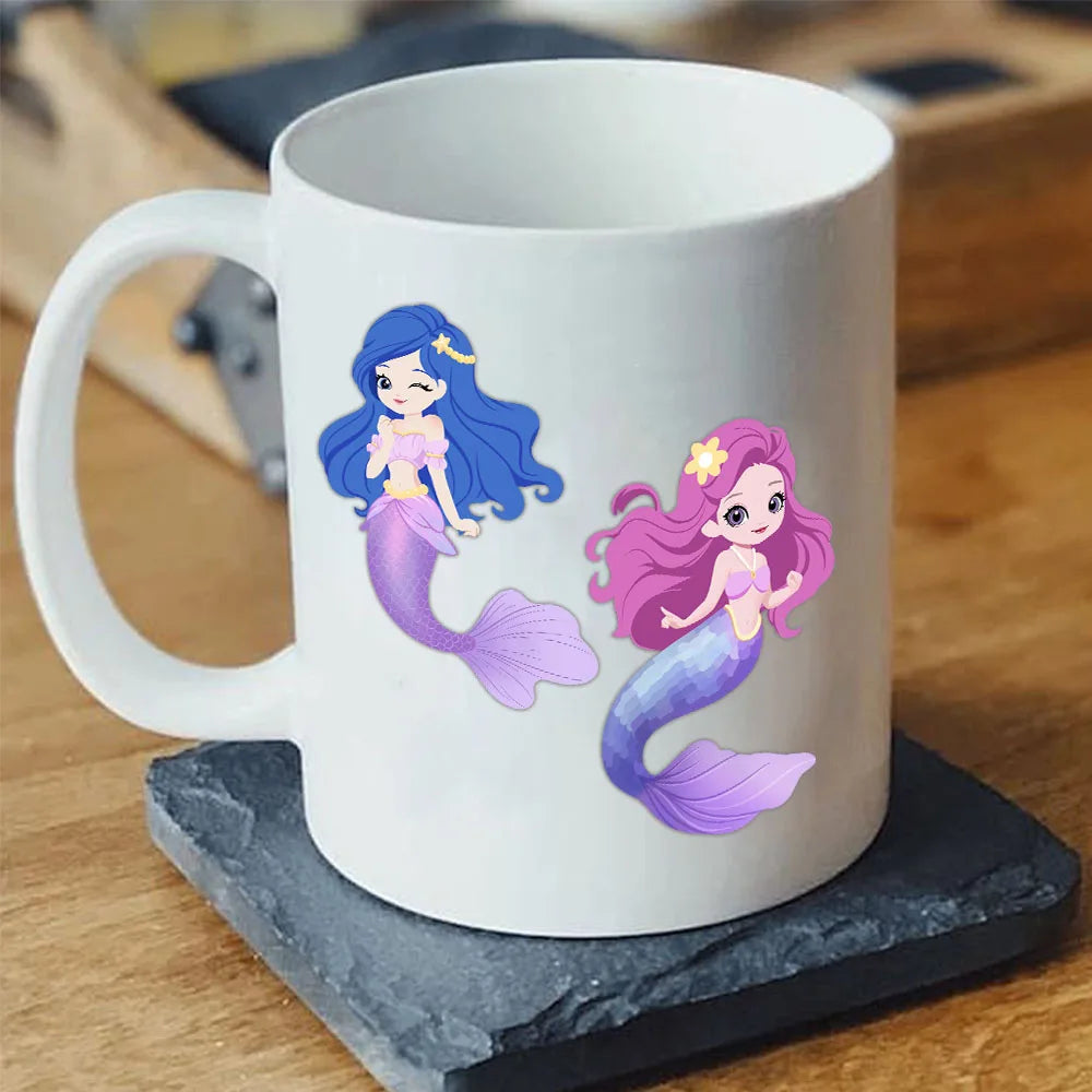 8/16PCS Creative Mermaid Sticker diy Notebook Handbook Sticker Material Sticker