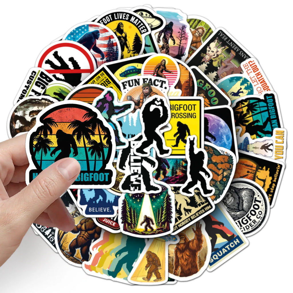 50-Pack Outdoor Wild Foot Stickers Waterproof Decorative Stickers for Computers Headsets Skateboards Office Learning Supplies