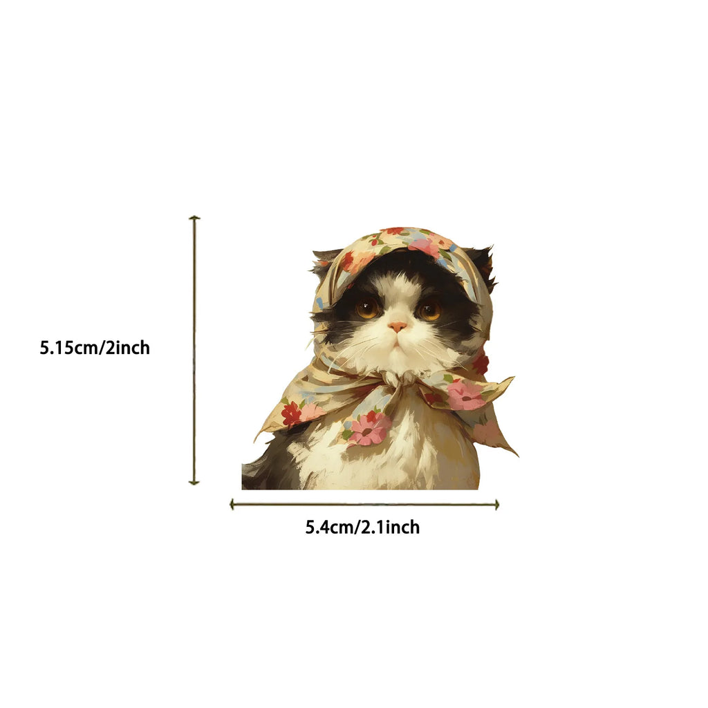 50/100PCS Cute Cartoon Headbands Cat Graffiti Stickers Guitar Notebook Luggage DIY Waterproof Stationery Stickers