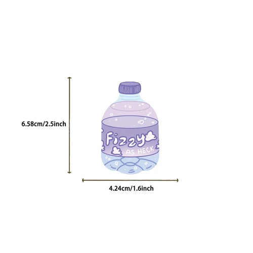 10/30/50PCS Kawaii Ins Snack PVC Sticky Sticker Aesthetic DIY Decoration Scrapbooking School Stationery Supplies for Kids