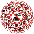 63PCS Funny No Sign Graffiti Stickers Creative Warning Signs Notebook Stationery Box Decorative Stickers