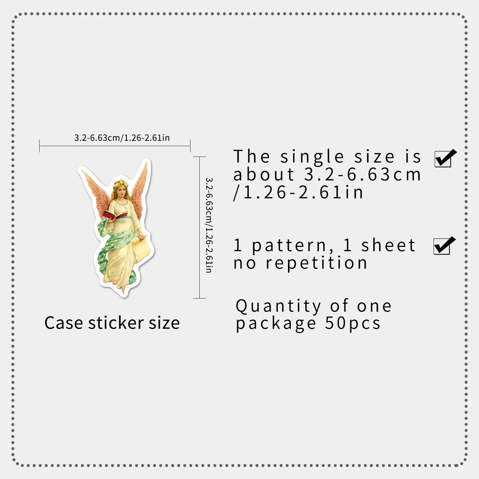50-Pack Retro Cupid Nordic Angel Graffiti Stickers for DIY Decoration on Mobile Phones Guitars Headsets Luggage Notebooks